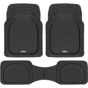 Black FlexTough Contour Liners-Deep Dish Heavy Duty Rubber Floor Mats for Car